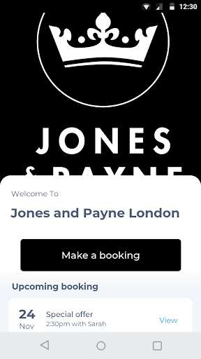 Android application Jones and Payne London screenshort