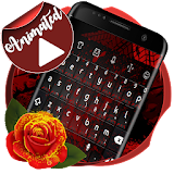 Dark Red Typing Keyboard icon