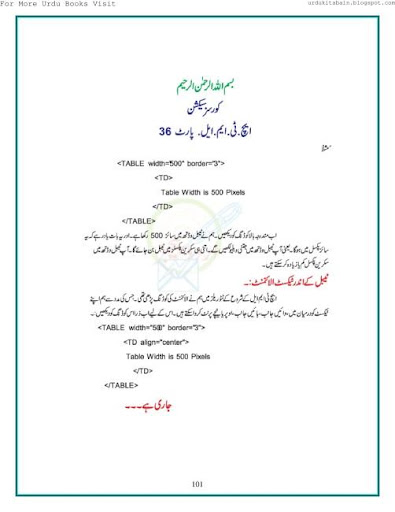 Learn Html in Urdu Screen 3