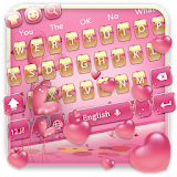 Pink lovely gold?pink love sweet glimmer keyboard icon