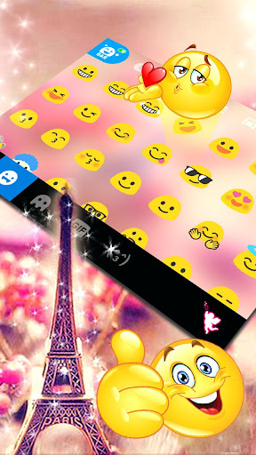 Hearts Love Paris Keyboard The Screen 3