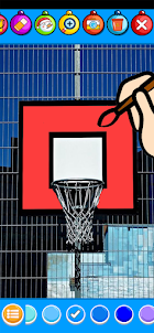 basketball color page