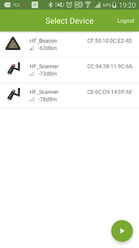 Android application HelloBell Setting App screenshort