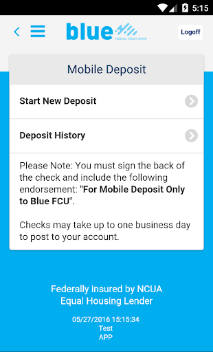 Blue FCU Mobile Banking App Screenshot 4 - AppWisp.com