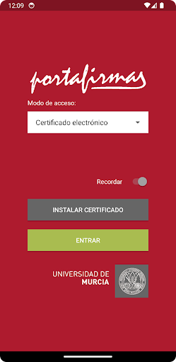 Android application Portafirmas screenshort