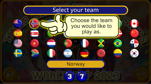 Android application Tables Football World Cup 2023 screenshort