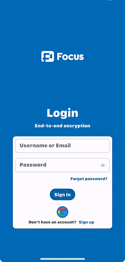 Android application Focus Meet screenshort