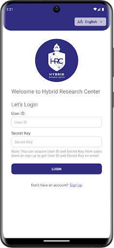 Hybrid Research Center Screen 2