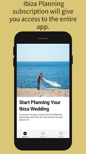 Android application Ibiza Weddings screenshort