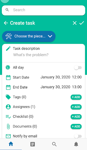 Mobility Work CMMS Screen 3