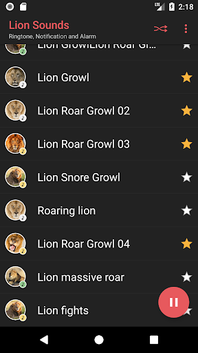 Lion Sounds Screen 3