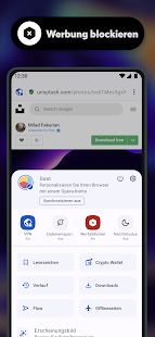 Opera Browser beta mit KI Screenshot