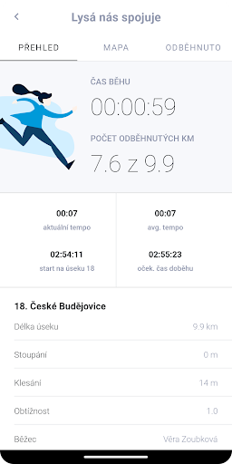 Android application Vltava Run screenshort