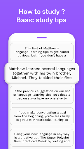 Study Tips, The Learning App, Screen 3