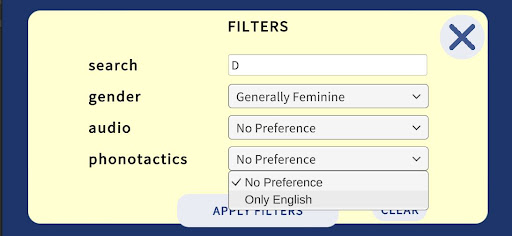 Diverse Names Generator Screen 3