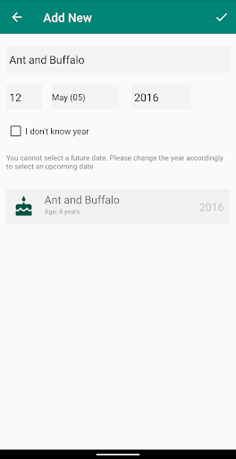Birthday Reminder Screen 3