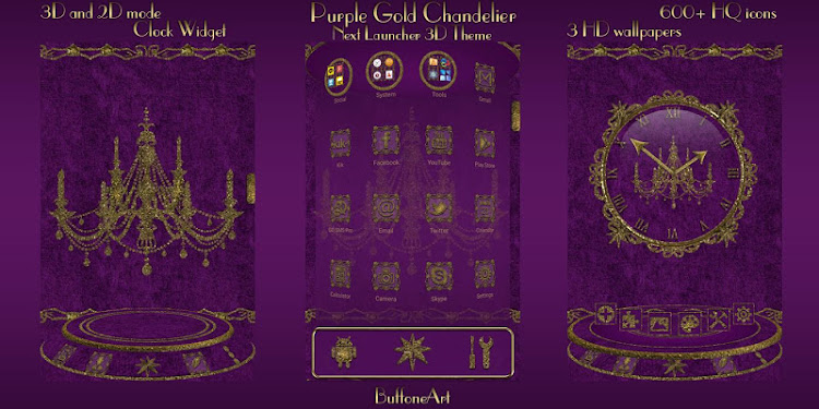 Purple Gold Chandelier 3D Next - 1.1 - (Android)