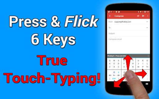 Android application FlickKey Keyboard for Android screenshort