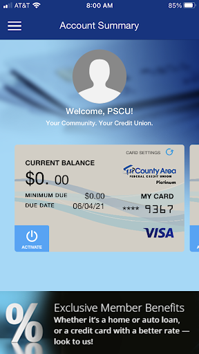 Android application TCAFCU CC screenshort