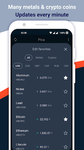 Crypto Metal Prices TrackCoins Screen 3