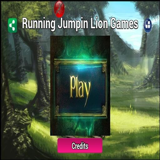 Lion Running Attack Jump Over logo
