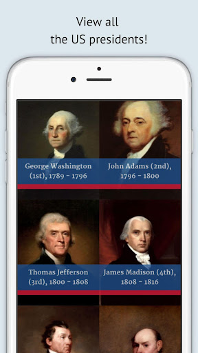 Android application US Presidential Quiz screenshort