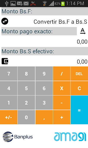 Calculadora Soberana Banplus - Amagi