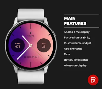 Purple Analog Watch Face