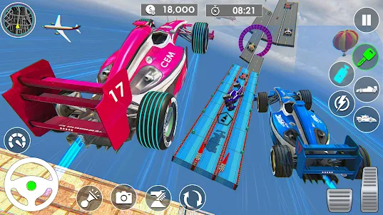 Formula Car Stunt: Mega Ramps