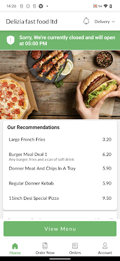 Delizia fast food ltd Screen 2