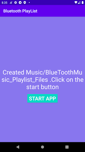 Playlist on bluetooth Screen 3