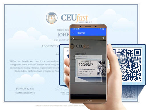 Certificate QR Scanner Screen 2