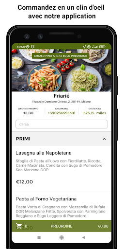 Android application Friarié screenshort