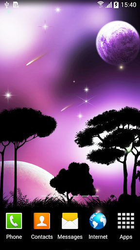 Night Sky Live Wallpaper Screen 2
