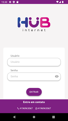 Android application Minha Hub screenshort