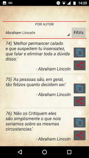 Android application Frases de Pensadores Pt screenshort