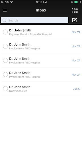 SCCIM PHR Screen 2