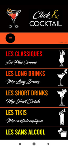 Android application Click and Cocktail screenshort