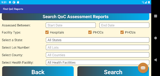 HPF QoC Tool Screen 2