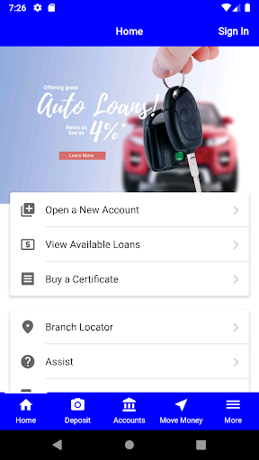 Android application Frederiksted FCU screenshort