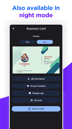 Screenshot of Business Card Maker