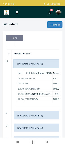 E-Jadwal DPRD Screen 2