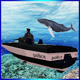 Fly Submarine Car: Police Boat icon