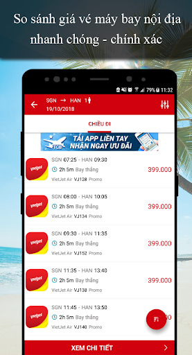 Android application Tìm Chuyến Bay screenshort