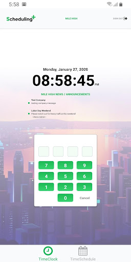 Scheduling+ Timeclock Screen 2
