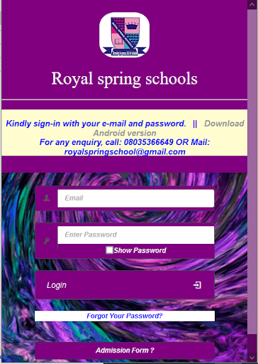 Royal Spring Schools Screen 2