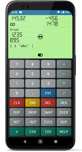 Android application Forth Calculator screenshort