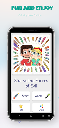 Star and Marco Coloring Game Screen 3
