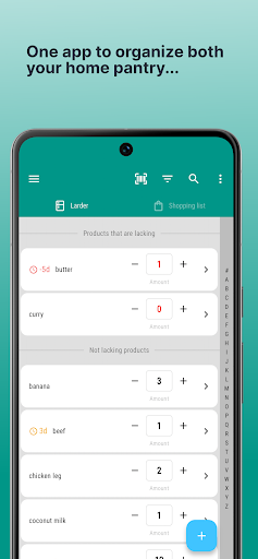 Android application Monitor Pantry & Plan Grocery screenshort