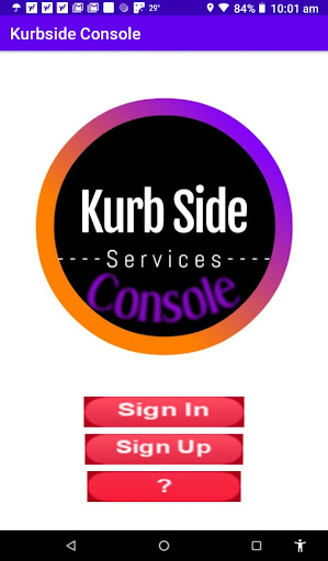 Android application KurbSide Console screenshort